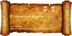 Pinkovics Kevin névjegykártya